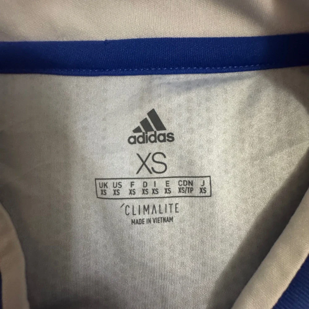 Adidas Climalite Blue Levittown Soccer Club Jersey Number 15 Mens XS SS